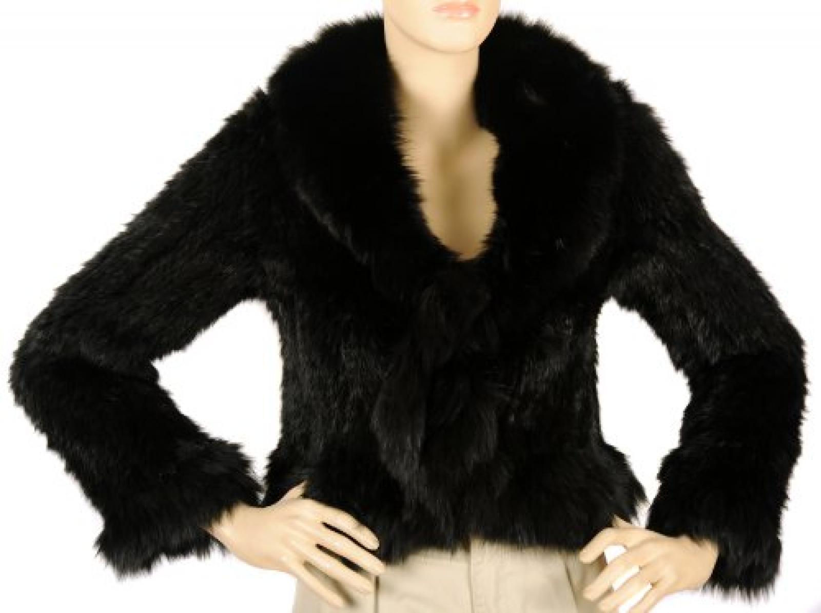 Waooh - Fashion - Jacke "Cynthia" Kaninchen und Fuchs - Schwarz Waooh - Fashion - Jacke "Cynthia" Kaninchen und Fuchs - Schwarz